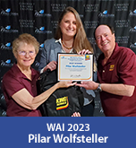 Pilar Wolfsteller receives Women in Aviation International's Martha King Scholarship for a Female Flight Instructor